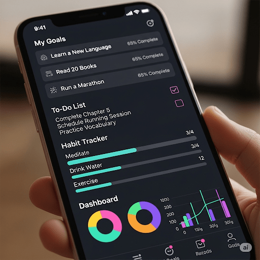 A goal tracking app